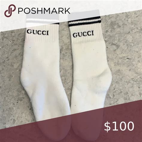 black and white Gucci socks